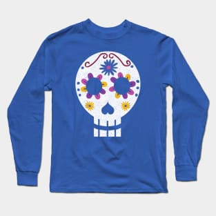 Dia de Los Muertos Azul Long Sleeve T-Shirt